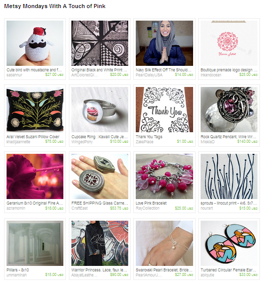 A collection of hijabs, abayas, jewelry, artwork and other Muslimmade items on Etsy.